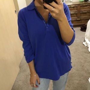 Cobalt blue collars oversized shirt